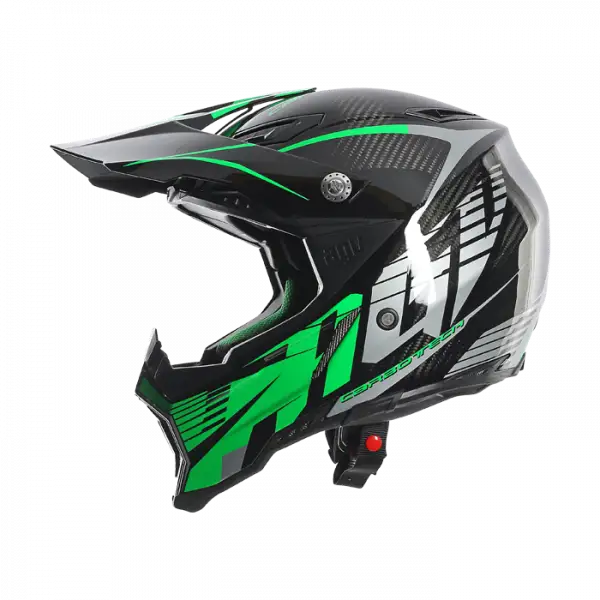 Casco cross AGV AX-8 Carbon Carbotech Verde Grigio