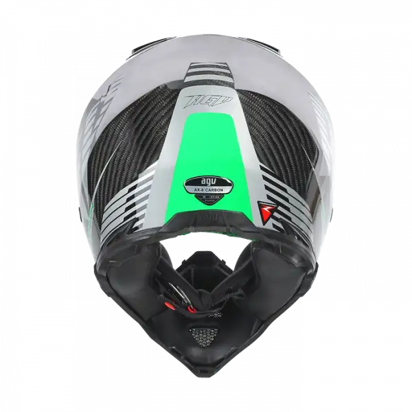 Casco cross AGV AX-8 Carbon Carbotech Verde Grigio