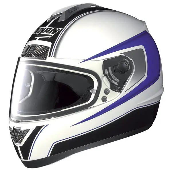 Casco moto Nolan N63 Outrun bianco-blu