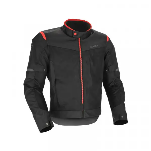 Giacca Moto Estiva Acerbis Ramsey Vented Nero Rosso Giacche