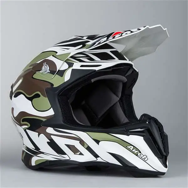 Casco cross Airoh Twist Mimetic bianco opaco