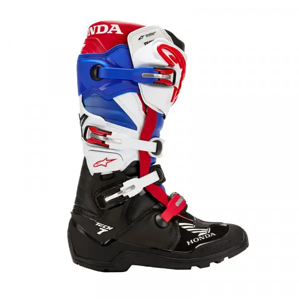Stivali cross Alpinestars HONDA TECH 7 ENDURO DRYSTAR Nero Bianco Blu Rosso 