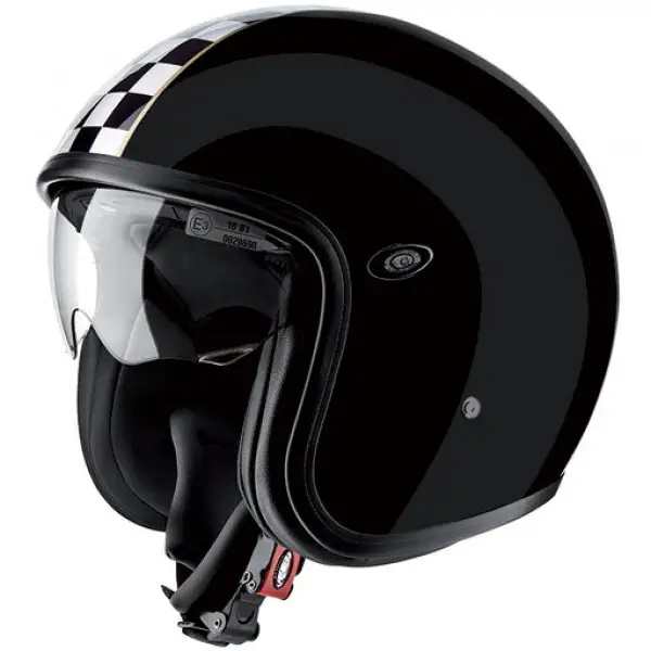 Casco jet Premier Vintage in fibra Nero ckbl