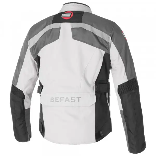 Giacca moto donna touring Befast ROCKET Lady CE Certificata 3 strati Nero Grigio