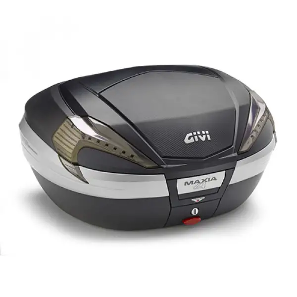 Bauletto Givi V56NNT Maxia 4 con catadiottri fumé cover nera e inserto carbon look 56 litri