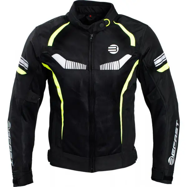 Giacca moto donna estiva Befast Airtech Lady CE Nero Giallo