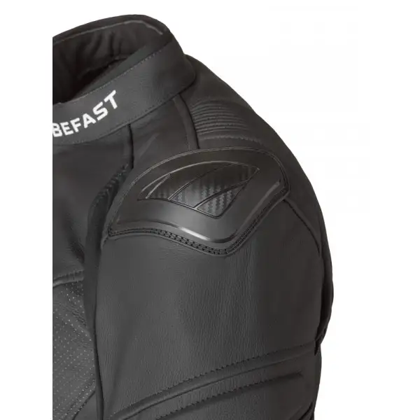 Giacca moto pelle racing Befast INTERLAGOS CE Nero