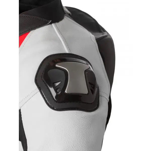 Tuta minimoto bambino pelle racing Befast Vegas CE Nero Bianco Rosso