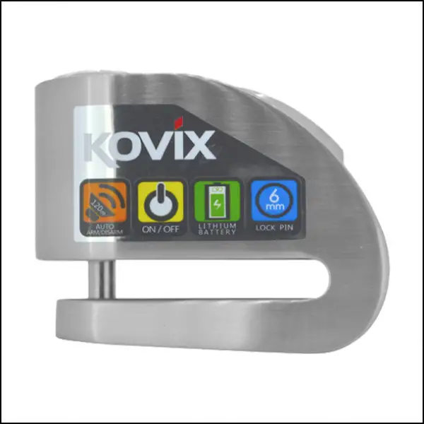 Bloccadisco con allarme Kovix KD6 perno 6 mm acciaio