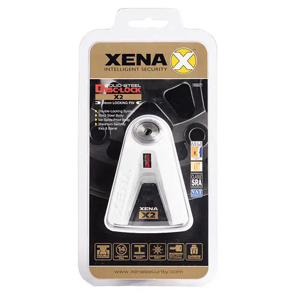Bloccadisco Xena x2 in acciaio inox perno 14mm Bianco
