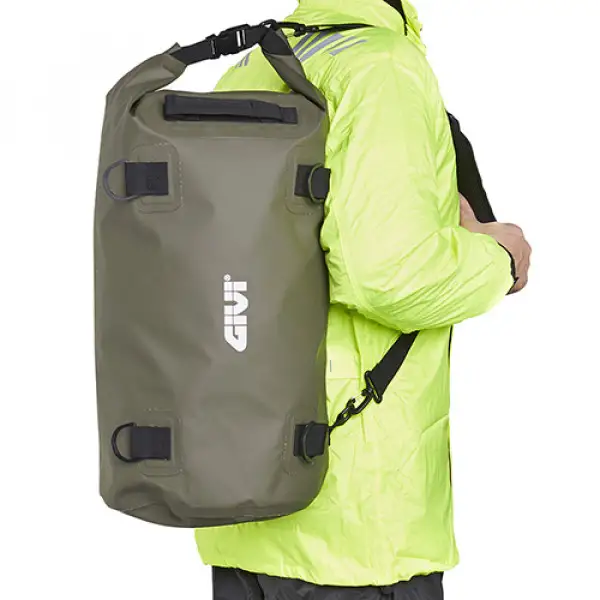 Borsa rullo da sella o portapacchi impermeabile Givi Easy-T Range 30lt verde kaki