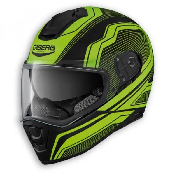 Casco integrale Caberg Drift Flux nero opaco giallo fluo