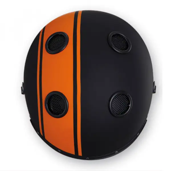 Casco jet Caberg Doom Legend Nero opaco Arancio