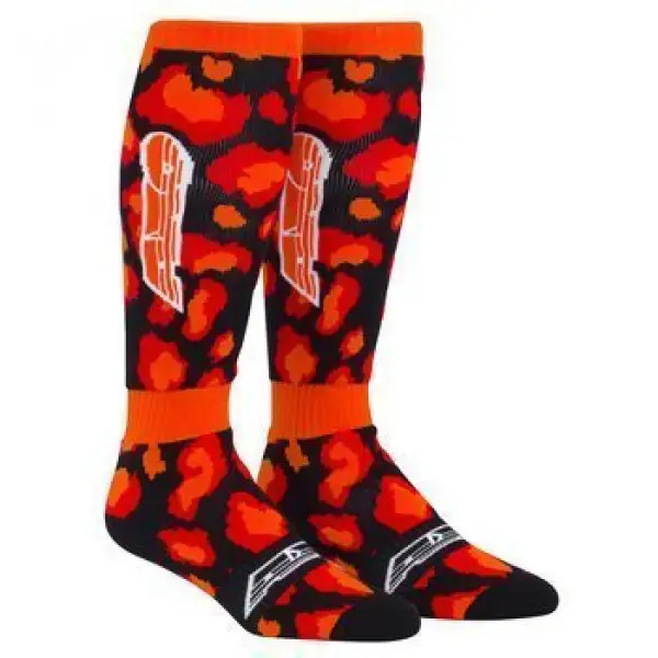 Calze tecniche cross Axo Off Road Socks Arancio Rosso Nero