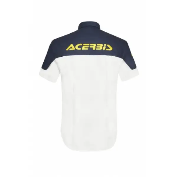 Camicia manica corta Acerbis Team Bianco Blu