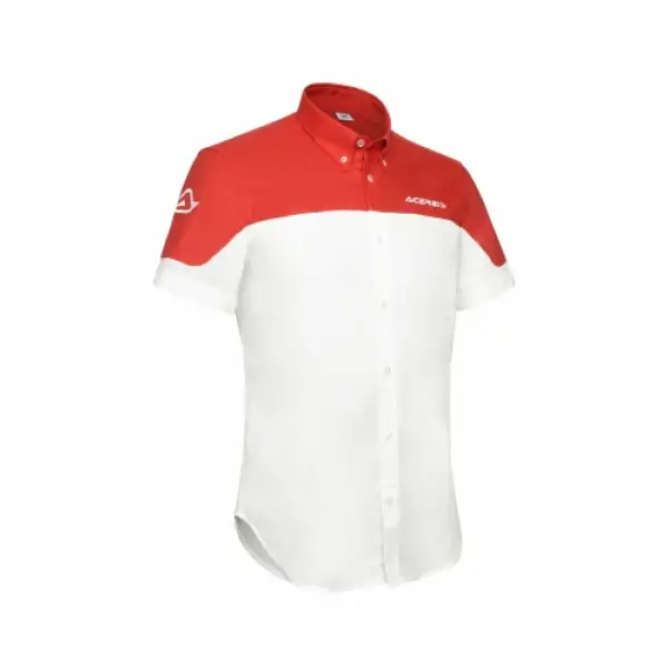 Camicia manica corta Acerbis Team Bianco Rosso