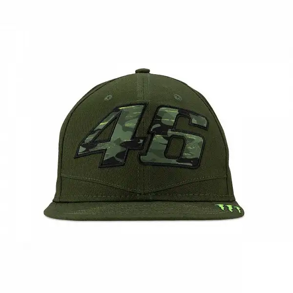 Cappellino VR46 46 Monster CAMP regolabile Verde Militare