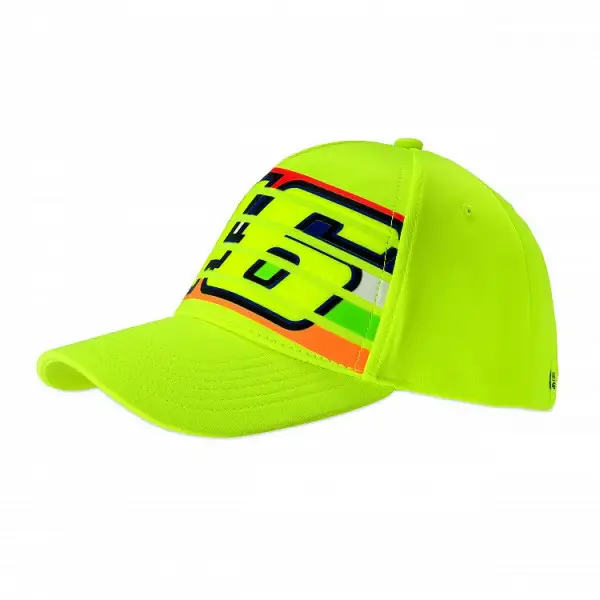 Cappellino VR46 46 STRIPES Giallo Fluo