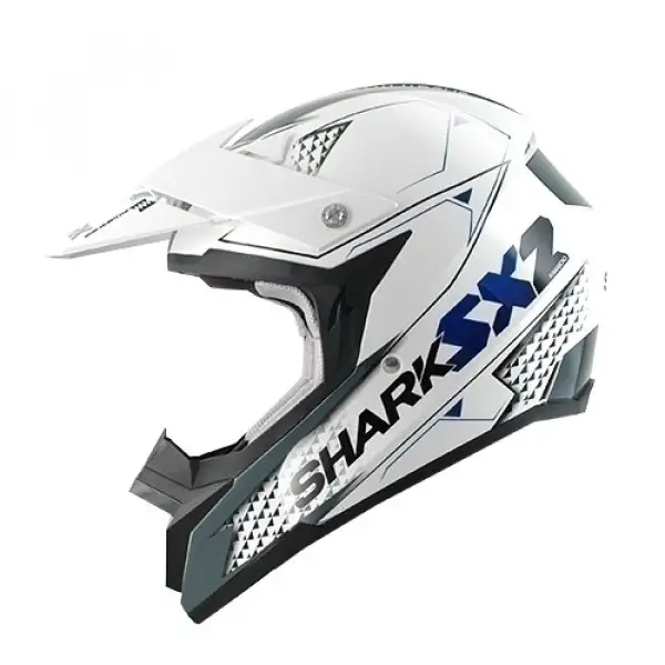 Casco cross Shark SX2 KAMABOKO Bianco Blu