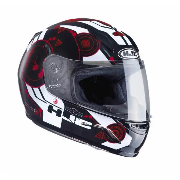 Casco integrale bambino HJC CLY Simitic MC1 Bianco Nero Rosso