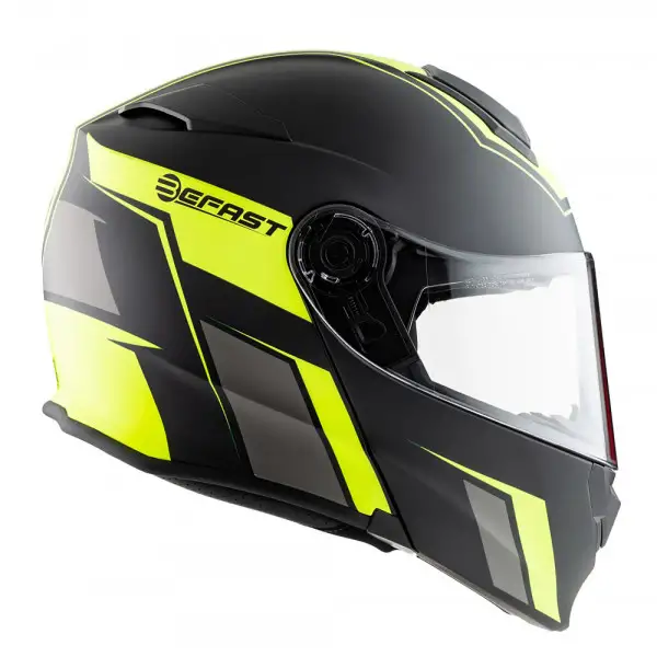 Casco modulare Befast Connection con interfono integrato Giallo Nero