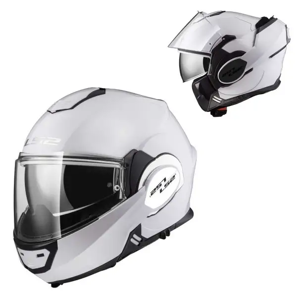 Casco modulare LS2 FF399 Valiant mentoniera ribaltabile Bianco