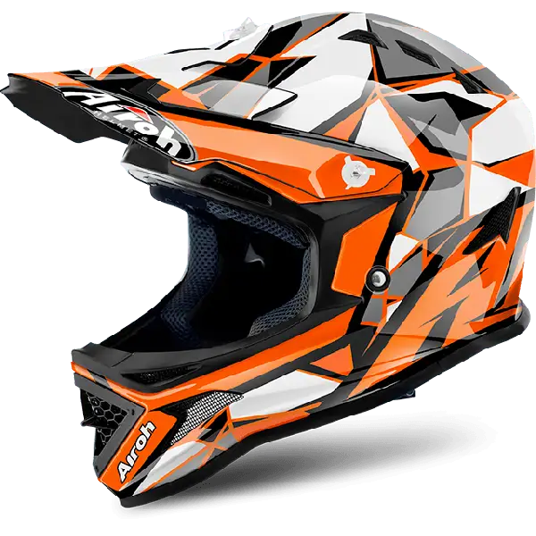 Casco bambino cross Airoh Archer Chief arancio lucido