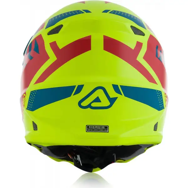 Casco cross Acerbis Impact 3.0 in fibra Blu Giallo Rosso