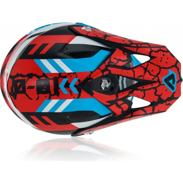 Casco cross Acerbis Impact 3.0 in fibra Nero Blu Bianco Rosso