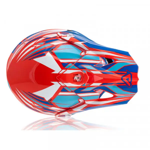 Casco cross Acerbis Impact 3.0 Rosso Fluo blu