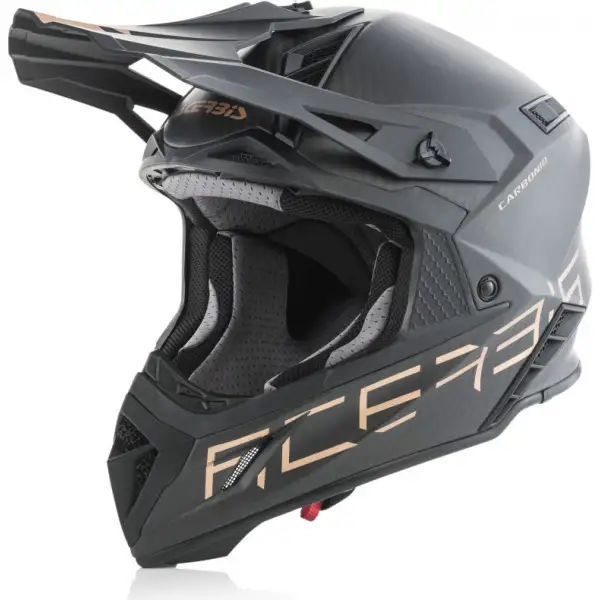 Casco cross Acerbis IMPACT STEEL CARBON in carbonio Oro