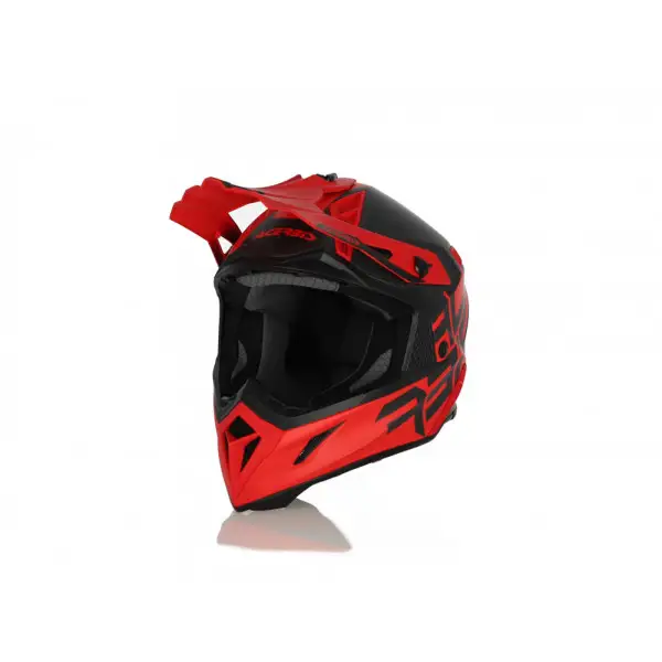 Casco cross Acerbis IMPACT STEEL CARBON in fibra Rosso 2