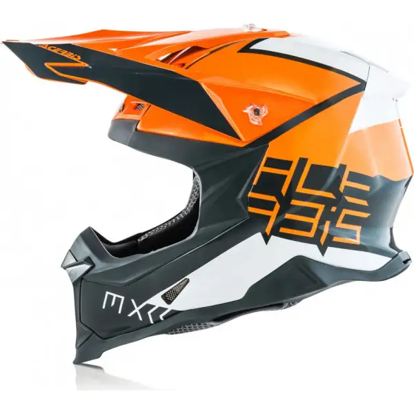 Casco cross Acerbis IMPACT X-RACER VTR in fibra Arancio Grigio