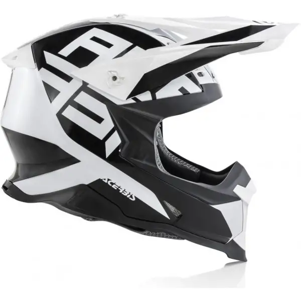 Casco cross Acerbis IMPACT X-RACER VTR in fibra Bianco Nero