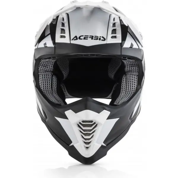 Casco cross Acerbis IMPACT X-RACER VTR in fibra Bianco Nero