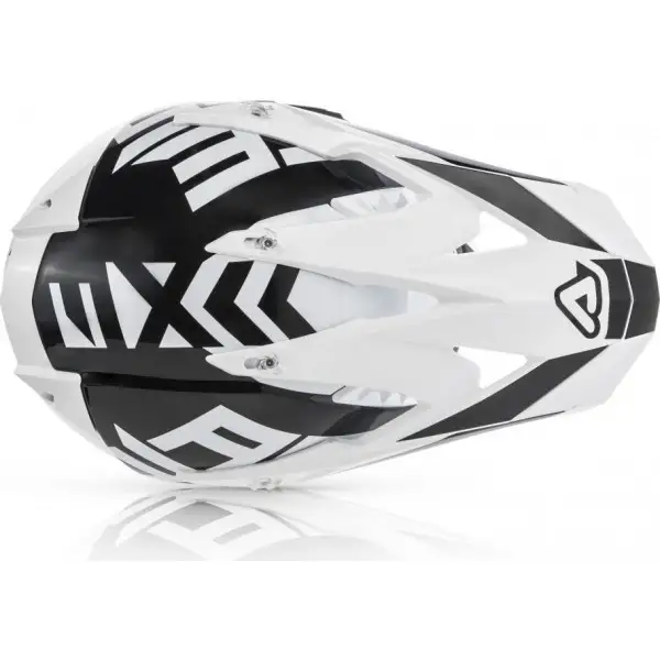 Casco cross Acerbis IMPACT X-RACER VTR in fibra Bianco Nero