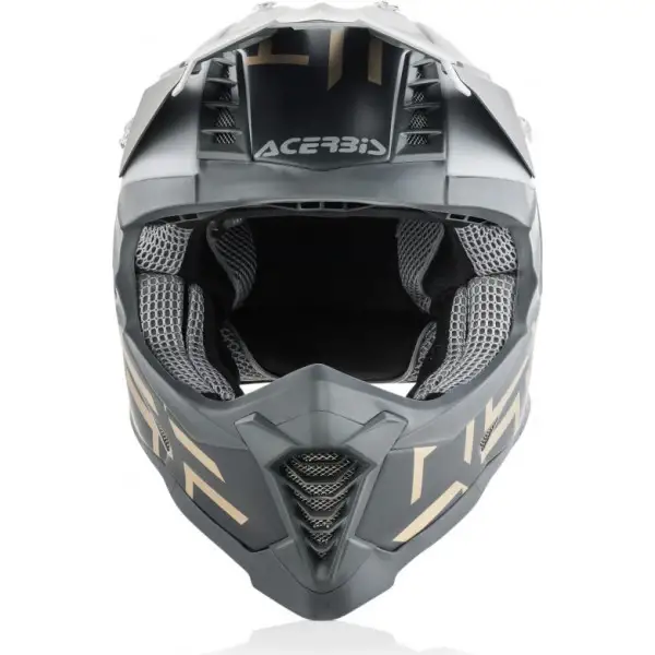 Casco cross Acerbis IMPACT X-RACER VTR in fibra Grigio Oro