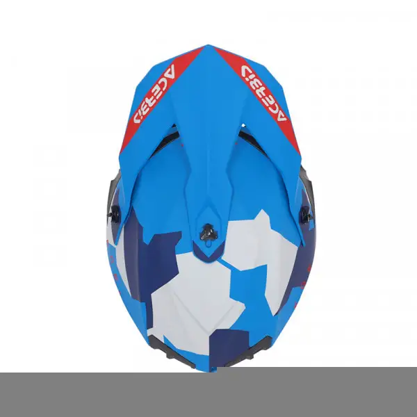 Casco Cross Acerbis Linear Blu Rosso