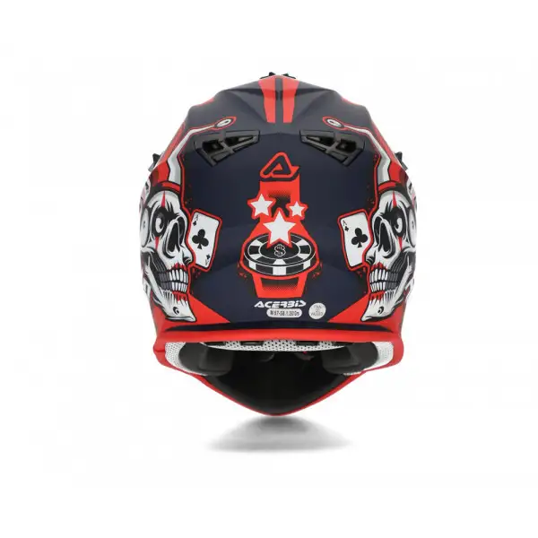 Casco cross Acerbis LINEAR Blu Rosso