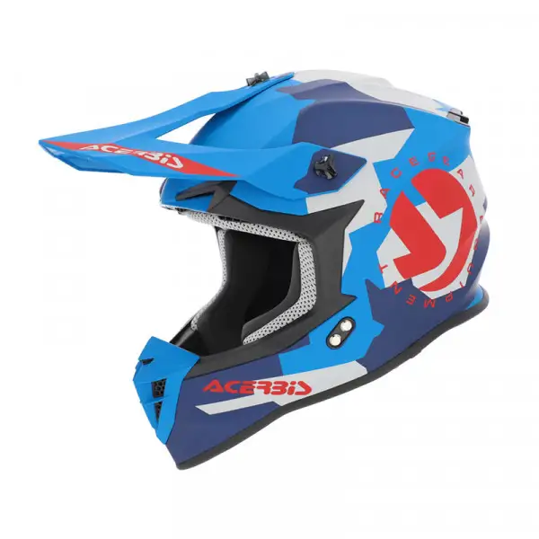Casco Cross Acerbis Linear Blu Rosso