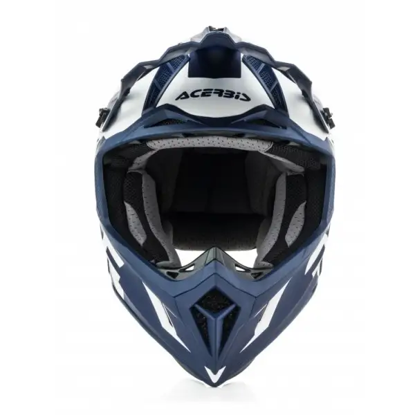 Casco cross Acerbis X-PRO VTR in fibra Bianco Blu