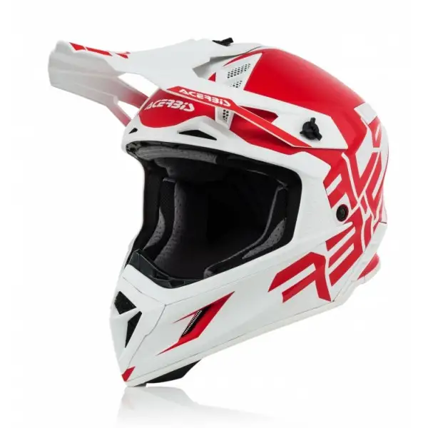 Casco cross Acerbis X-PRO VTR in fibra Rosso Bianco