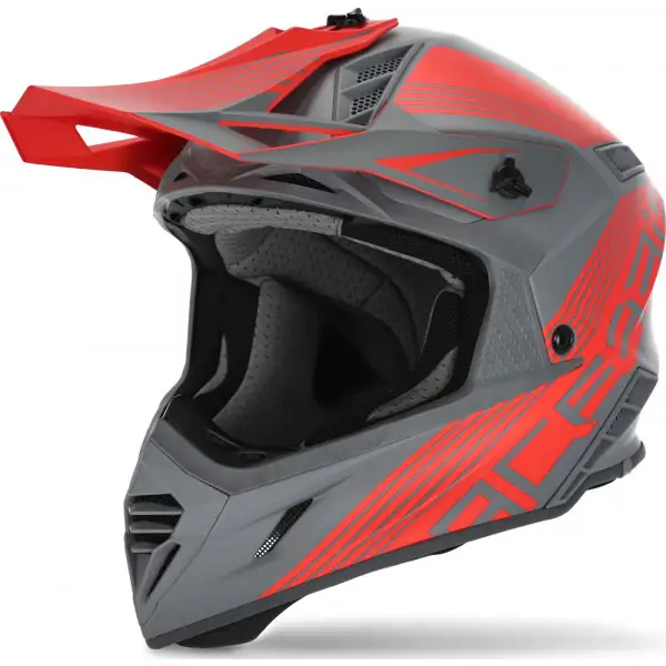 Casco cross Acerbis X-TRACK VTR in fibra Grigio Rosso