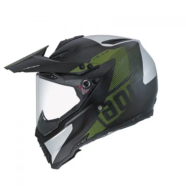 Casco cross Agv AX-8 Dual Carbon Multi Namib carbon silver verde