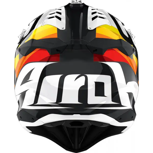 Casco cross Airoh Aviator 3 Rainbow in carbonio Bianco lucido