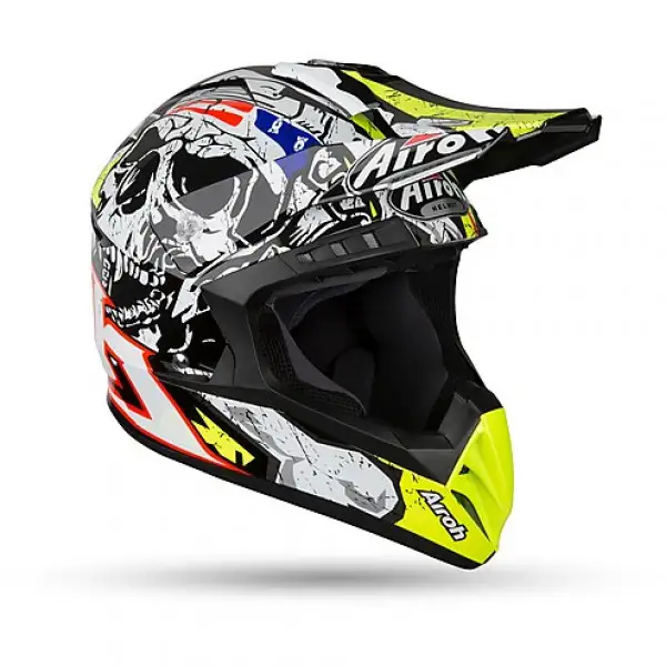 Casco cross Airoh Switch Pirate Multicolore Lucido