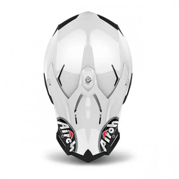 Casco cross Airoh Terminator Open Vision in fibra bianco lucido