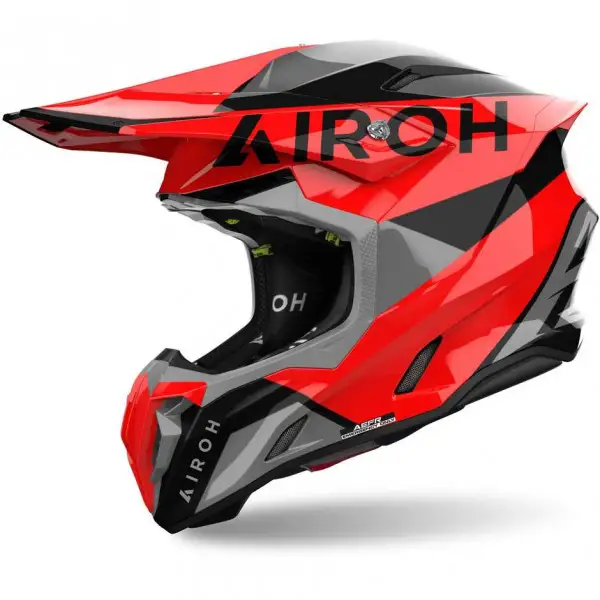 Casco cross Airoh TWIST 3 KING Rosso lucido