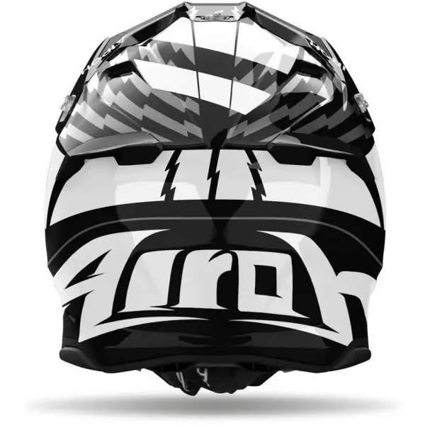 Casco cross Airoh TWIST 3 THUNDER Nero Bianco lucido