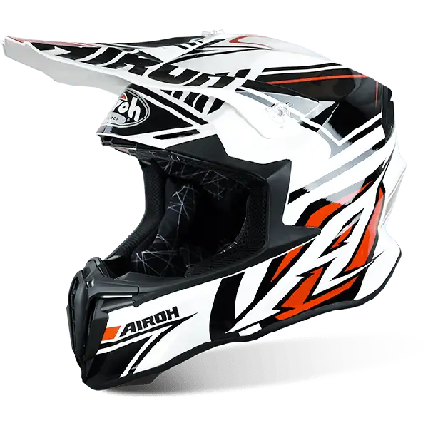 Casco cross Airoh Twist Avanger bianco lucido